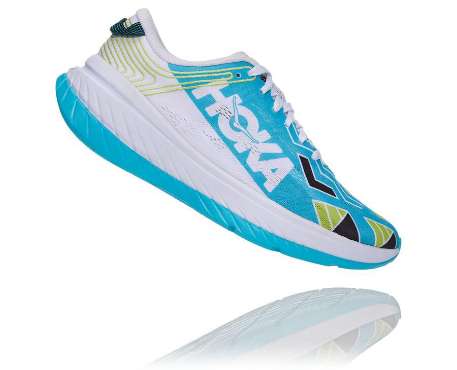 Hoka One One Koşu Ayakkabısı Erkek Mavi/Beyaz - Ironman Kona Carbon X - HI9042856